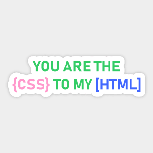 Geeky Developer Valentines Quote. Sticker